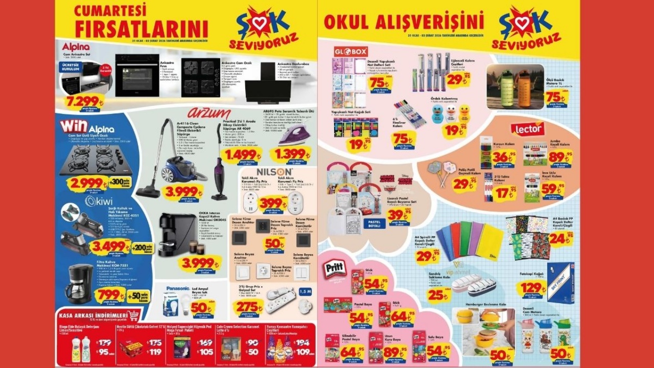ŞOK’ta 2026’nın ilk büyük fırsat şenliği: Ankastre setlerde dev indirim ve okul alışverişinde “etiket” alarmı!