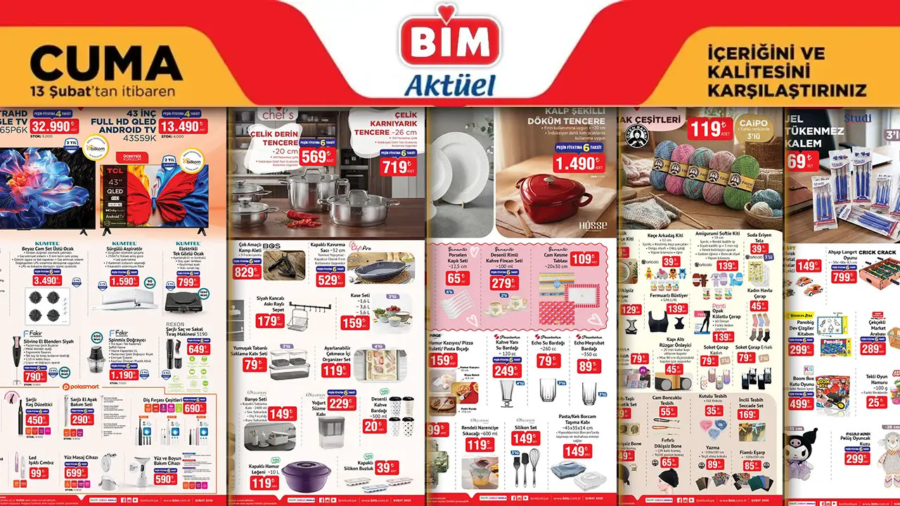 BİM’den teknoloji şovu: Dev ekran televizyon ve Samsung A16 13 Şubat’ta geliyor!