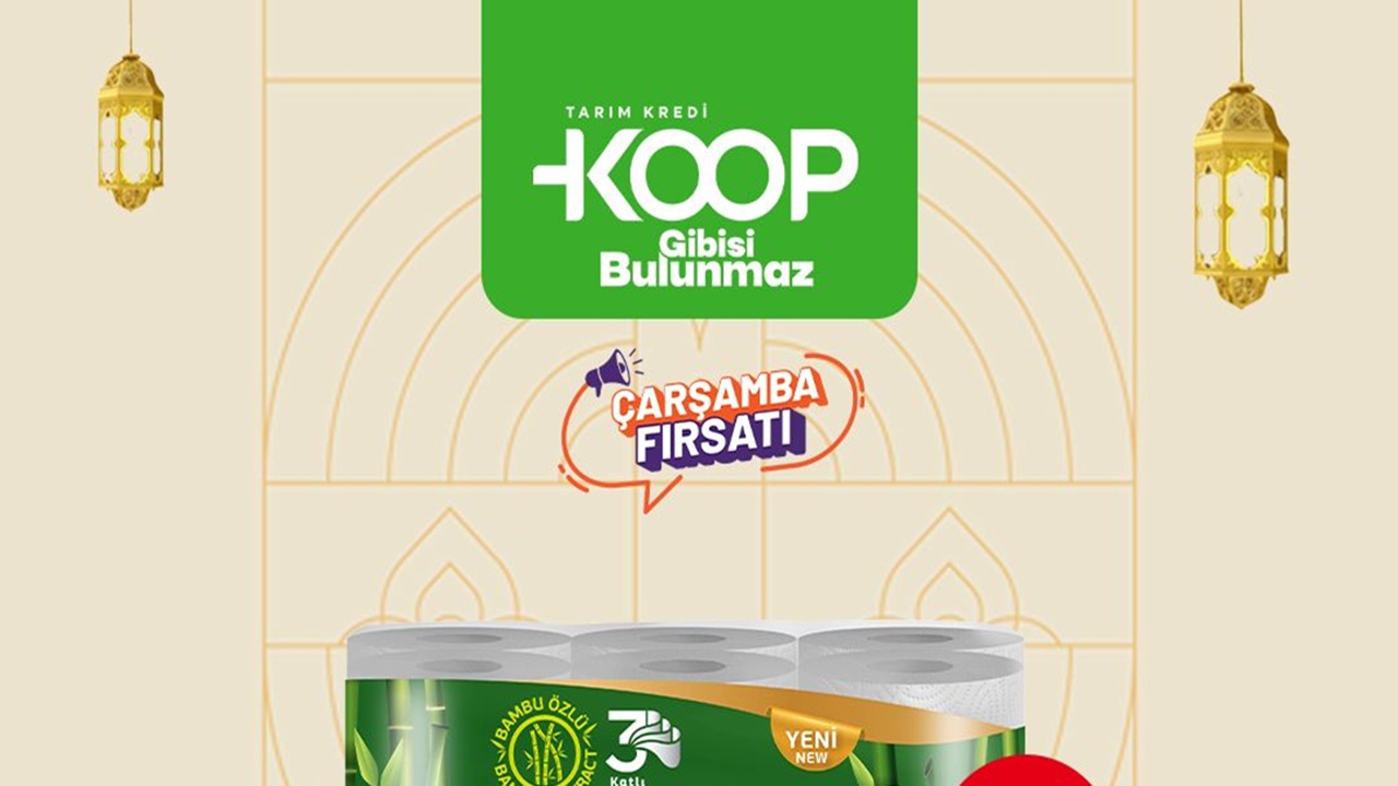 Tarım Kredi KOOP’ta 12’li Tuvalet Kağıdı Dip Fiyat